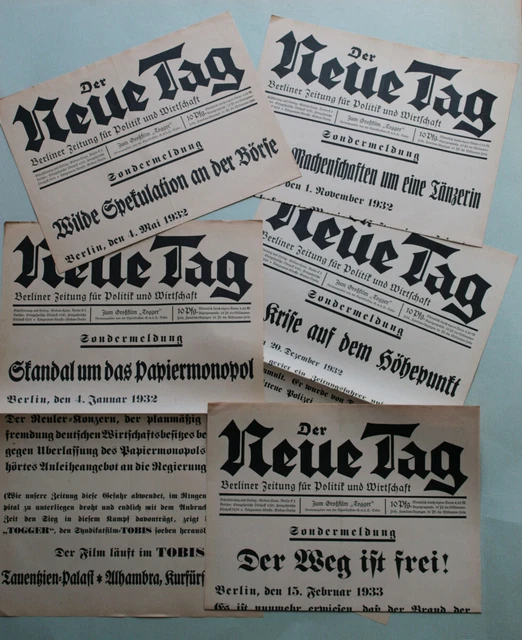 Alte Filmwerbung. 5 Plakate. Togger. Regie Jürgen von Alten. Propaganda. 1937. Alte Filmwerbung. 5 Plakate. Togger. Regie Jürgen von Alten. Propaganda. 1937.