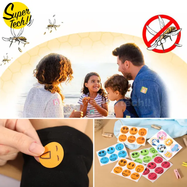 72PCS Mosquito Repellent Stickers Anti-Toxic Natural Patches Insect Bug Repeller