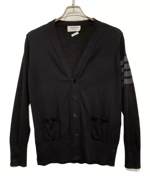 THOM BROWNE MEN'S Cardigan Wool Black Italy Size:1 MCK002A00012/9140 ...
