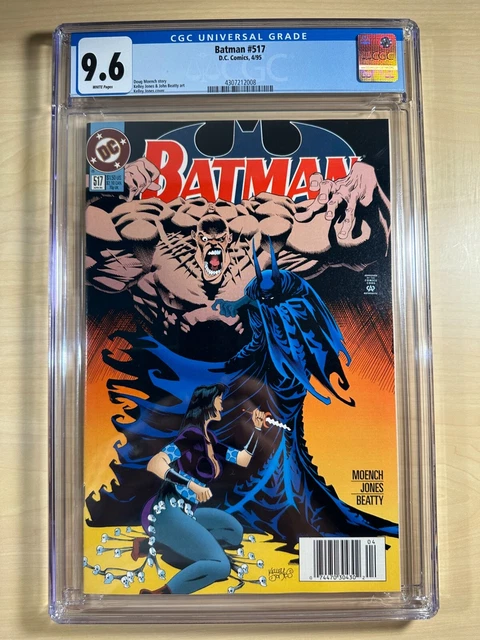 Cgc 9.6 Batman #517 .. Scarce Newsstand Edition .. 1995 .. Kelly Jones Art ..