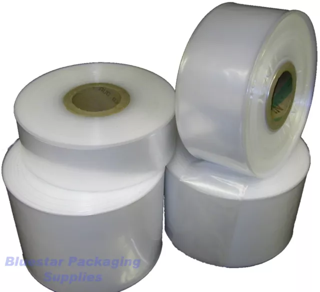 Layflat Clear Plastic Polythene Tubing 250 Gauge Lay Flat Poly Rolls