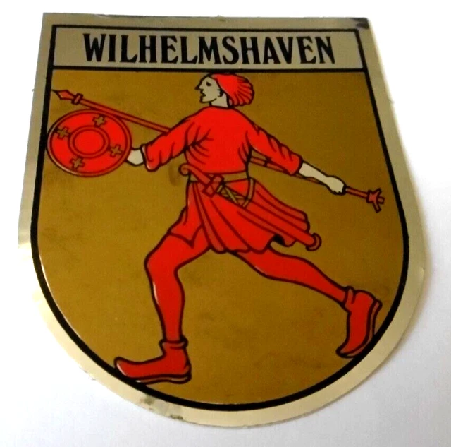 Souvenir-Aufkleber Wilhemshaven Wappen Rüstringer Friese Niedersachsen Nordsee