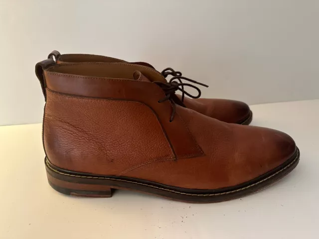 COLE HAAN brown leather Colton Winter Chukka Woodbury Dress shoes boots 11.5M