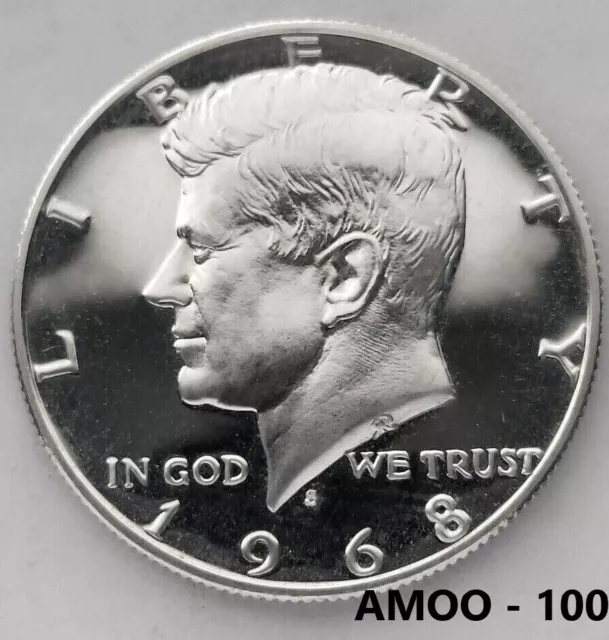 1968 S Silver Proof Kennedy Half Dollar BU