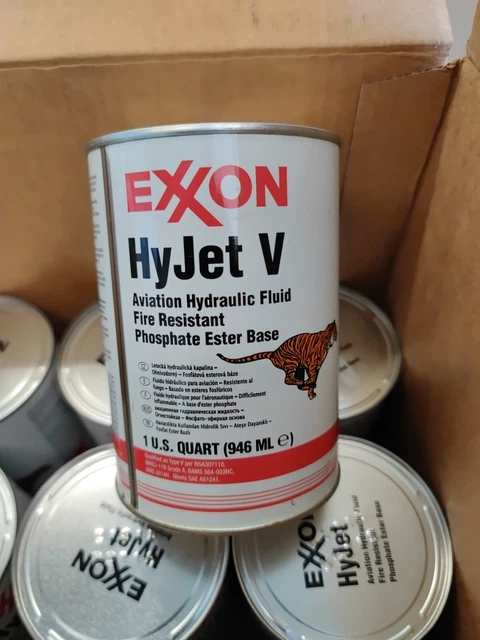 EXXON MOBIL HyJet V, HyJet 5, fluido idraulico, olio idraulico 946 ml