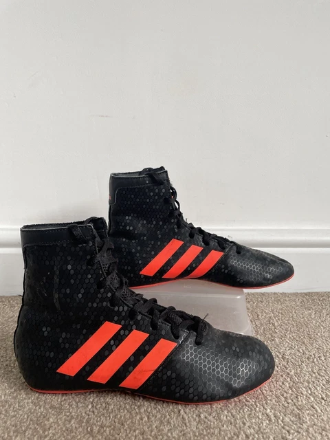 Adidas KO Legend 16.2K Kids Boxing Boot Black Orange Size UK 4.5 AQ3513