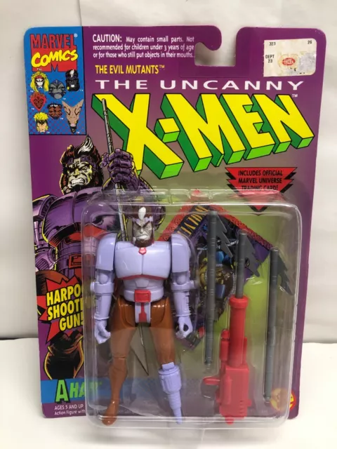 X-Men Ahab Action Figure Toybiz Marvel Uncanny Wolverine card ERROR Evil Mutants