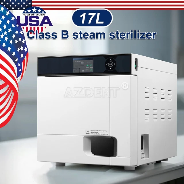 17L CLASS B Dental Lab Autoclave Steam Sterilizer wIth Builtin Printer