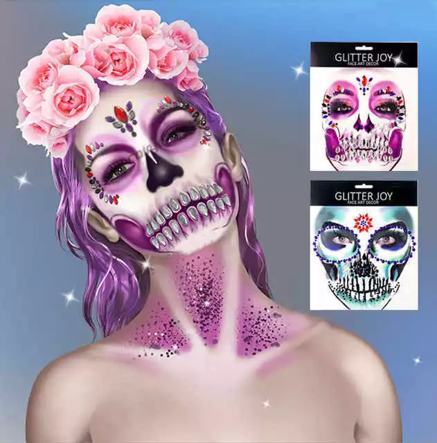  Glitter Crystal Face Gems/ Jewels-Summer Festival Halloween Body Art