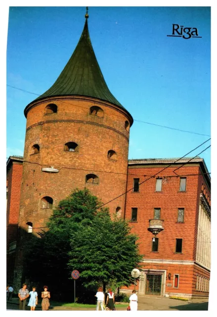 Powder Tower 1650 Revolution Museum Latvian SSR Historic Landmark UNP Postcard