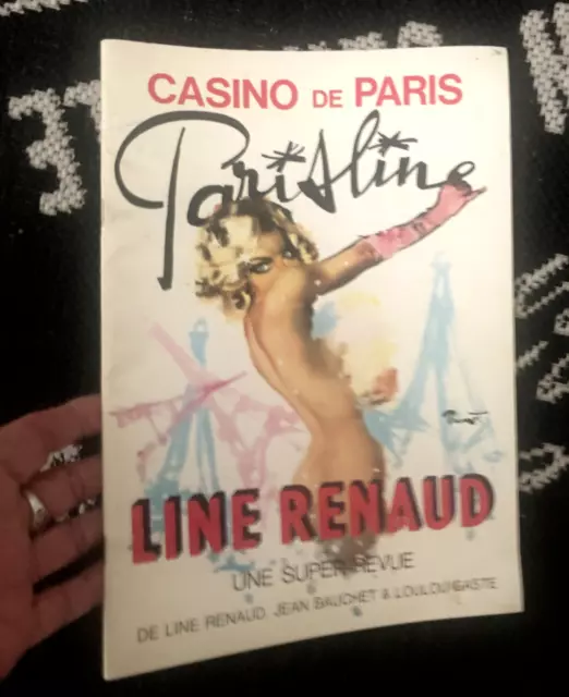 Vtg 1970s Casino de Paris LINE RENAUD  Parisline Revue SOFTCOVER Program Book