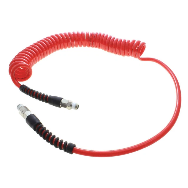 ATP TT-14-30-R-RS-QC Coiled Air Hose,1/4" ID x 24 ft.
