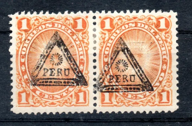 Peru, Par De Clasicos  ,Triangulo Desplazado, Sin Circular, Mh