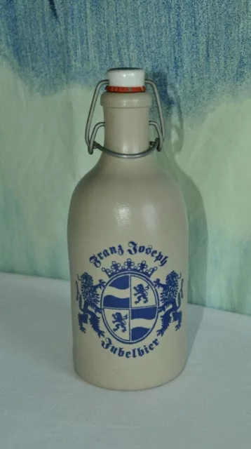 0,5 Liter Bierflasche Steingut Franz Joseph Jubelbier Flasche leer Geschenkidee