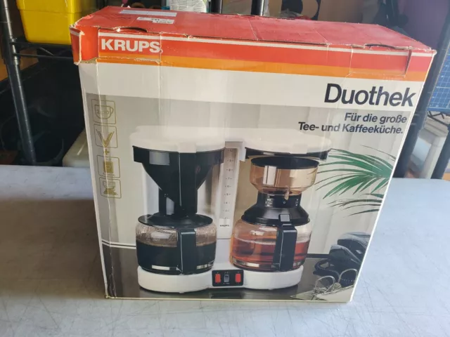 Krups Duothek Plus Double Coffee Maker Dual 10 Cup Glass Carafe France 464