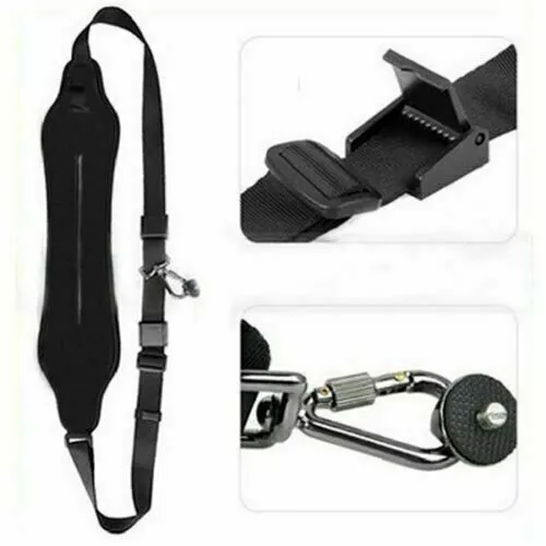 Quick Rapid Camera Single Shoulder Sling Black Belt Strap for SLR DSLR NEW