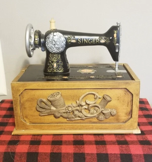 VINTAGE SINGER SEWING Machine Replica Wood Storage Box Kit with