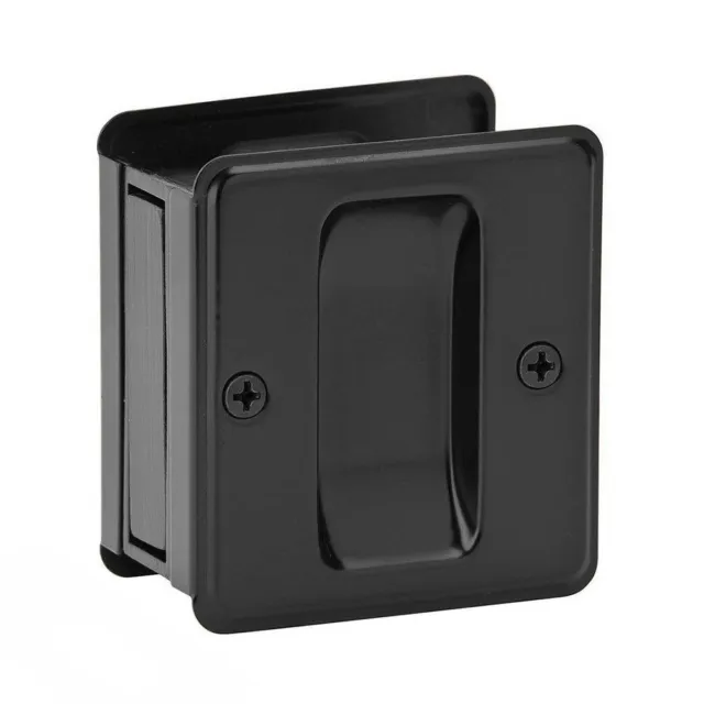 Matte Black Pocket Sliding Door Passage Handle Lock Pull Hardware