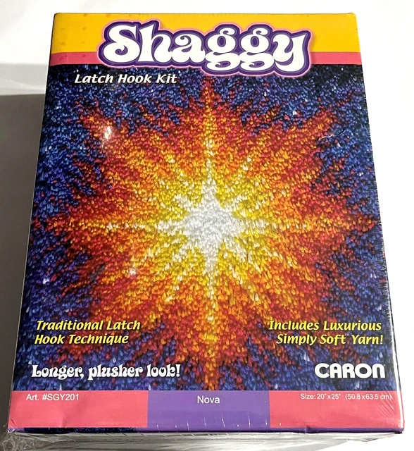 Kit de gancho de pestillo SHAGGY Nova Starburst colorido 20"" x 25"" carro NUEVO SELLADO