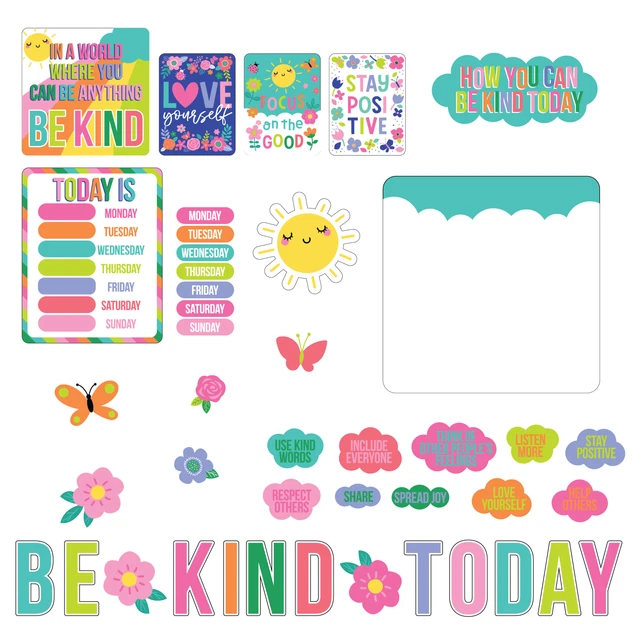 Office Depot Brand 243-Piece Bulletin Board Kit, All Year Round