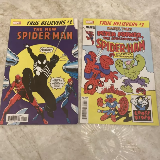 True Believers:Marvel Peter Porker Spider-ham #1, NewSpider-Man #1 Comic Book