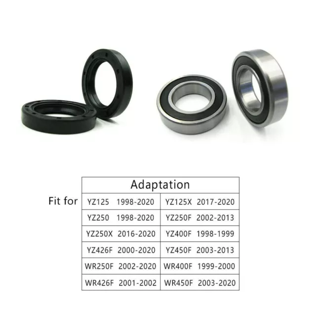 New Front Wheel Hub Oil Seal Bearing Kit For Yamaha WR250F WR450F YZ250F YZ450F