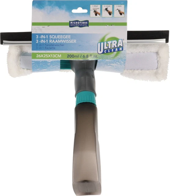 Extractor de ventana con microfibra, 3 en 1