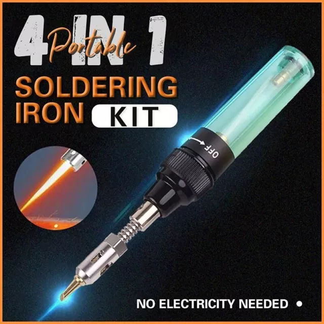 Adjustable Electric Soldering Iron Kit Welding Tool Solder Butane Gas Stand Gun