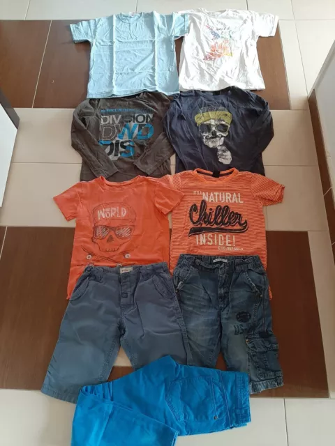 9tlg Jungen Bekleidungspaket Oberteil Tshirts Kurzehosen Jeans Gr.152