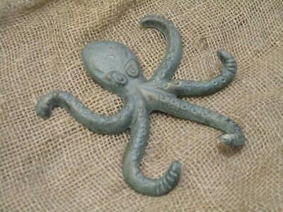 Antique Cast Iron Wall Hooks Large Octopus Rustic Coat Towel Hanging Handmade