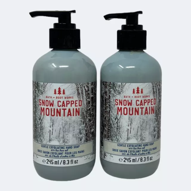 2 Bath & Body Works SNOW CAPPED MOUNTAIN Exfoliating Hand Soap Wash Scrub  8.3 oz