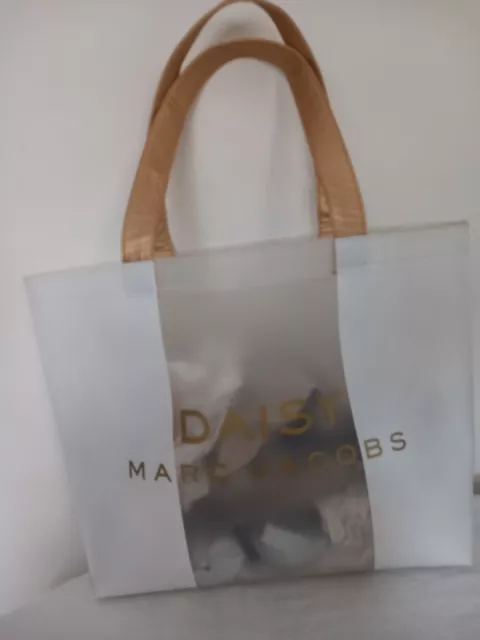 Ladie's White & Clear Daisy Marc Jacob Beach, Shopper, Shoulder Handbag