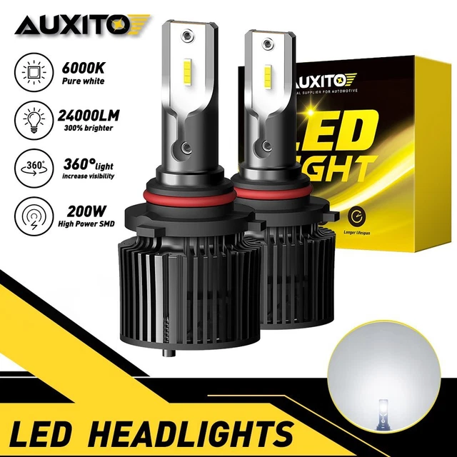 AUXITO Super Bright HB3 9005 LED Headlight Bulb Kit High Beam White FREE RETURN