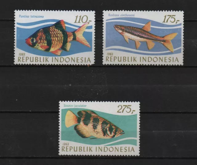 Indonesien : Mi.Nr.  1116-18 Fische postfrisch