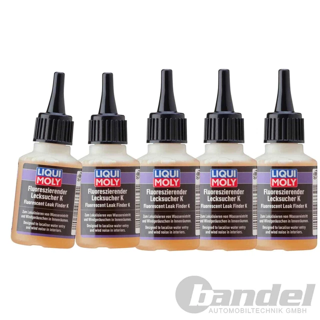 5x 50ml LIQUI MOLY CERCA LECCHE FLUORESCENTI K ADDITIVO OLIO DOSE PLASTICA