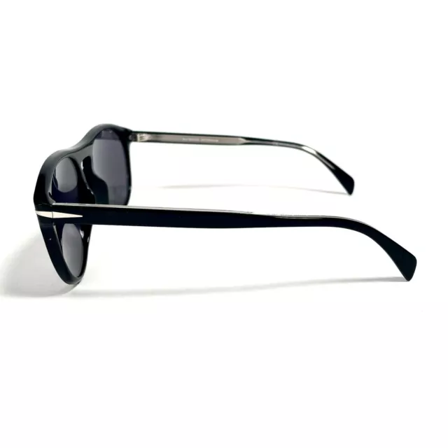 David Beckham Lunettes de Soleil Ovale Gris Lentille Plastique Noir DB/ 2