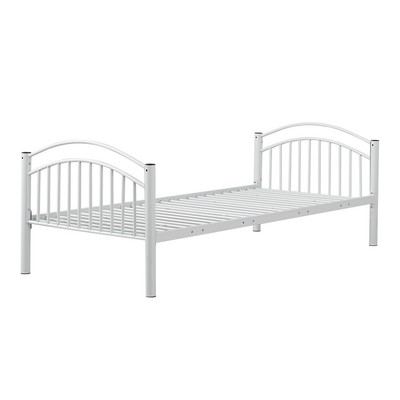 Austin White Metal Bunk Bed 3ft Single,Split into 2 Beds For Twins Adults New 6