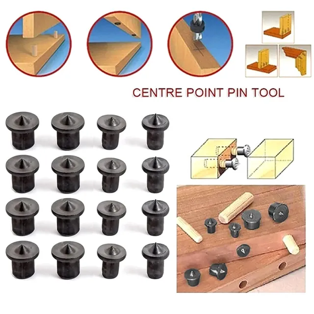 4Pcs Dowel Centre Point 6/8/10/12mm Wood Timber Marker Hole Tenon Center Set