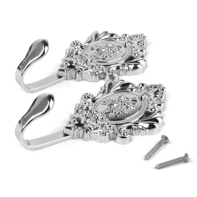 2PCS drapery tie back hooks curtain wall hooks Curtain holdback Delicate Rose