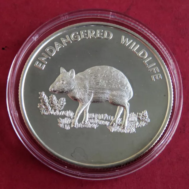 MALAWI 2005 CHEVROTAIN SILVER PLATED PROOF 10 KWACHA - endangered wildlife