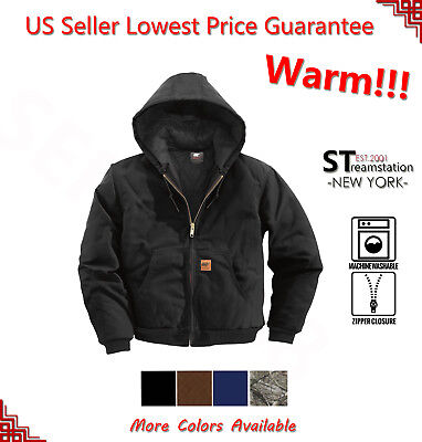 Mens Winter Thermal Duck Jacket Coat Sandstone Jacket Canvas Quilted Waterproof
