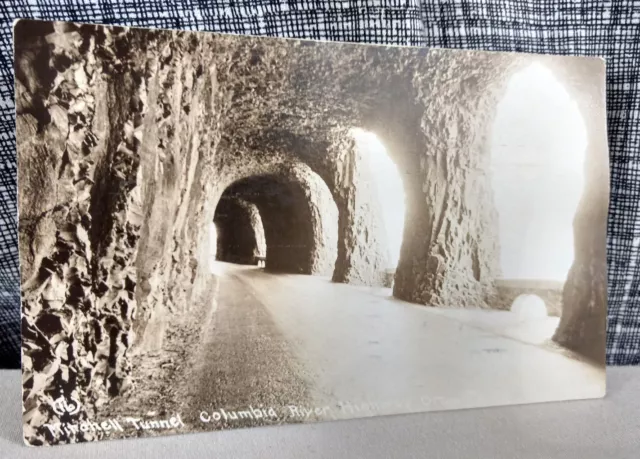 RPPC Postcard Mitchell Tunnel Columbia River Highway Oregon 1926 VTG