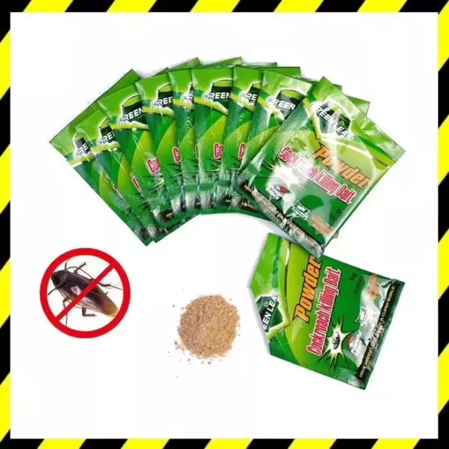 Sachets Poudre Anti Cafard Blattes Green Leaf  Exterminateur Insecticide Pièges