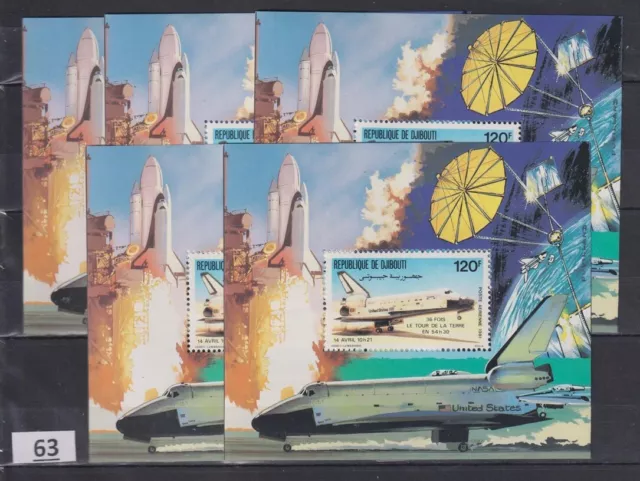 / 5X Djibouti 1981 - Mnh - Space