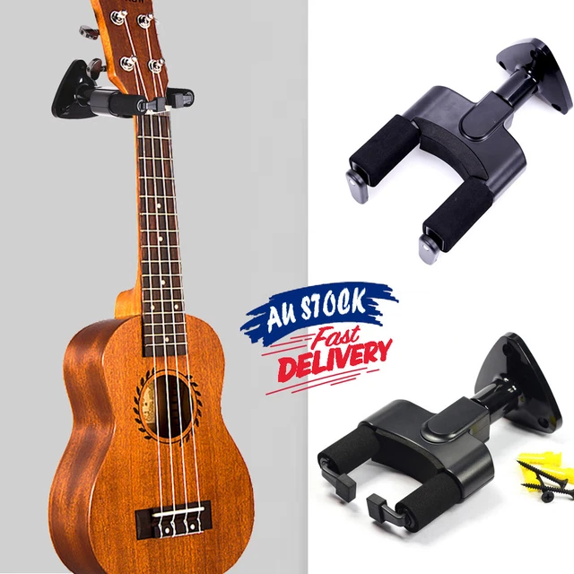 Guitar Holder Ukulele Rack Bass Hanger Wall Mount Stand Keeper Hook Auto Stand