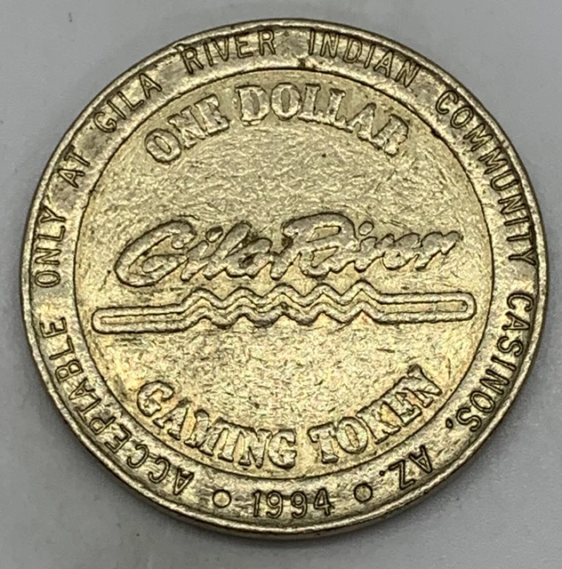 Gila River Indian Community CASINO $1 Slot Gaming Token Arizona AZ  Tribal 1994