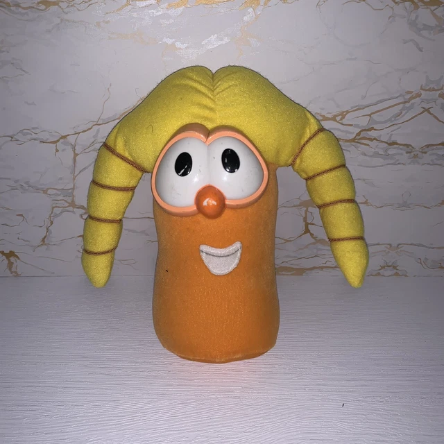 1999 Vintage Fisher Price VeggieTales Laura Carrot 7" Stuffed Plush Toy