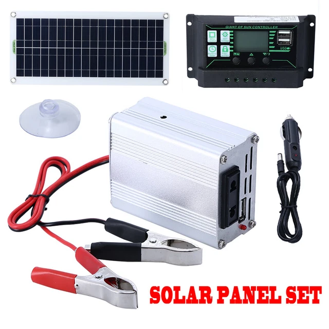 Kit de panneau solaire 200W Chargeur de batterie 12V 220V RV Remorque contrôleur