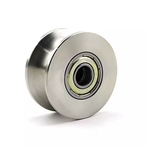 U Groove Stainless Steel Silent Pulley 600lb Silver Tone