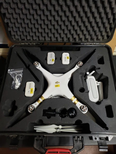 DJI Phantom 3 Profession P3P DRONE-3 batteries-Remote-Charger-w/ case-Item# 406